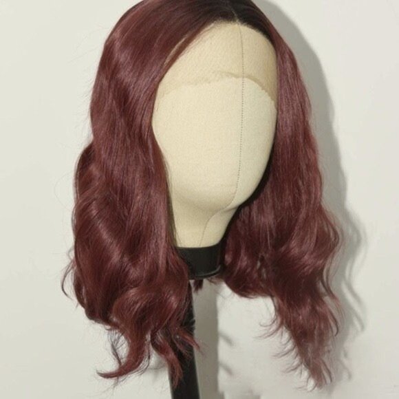Red Wigs Lace Front Wig Burgundy Wigs - Picture 2 of 5